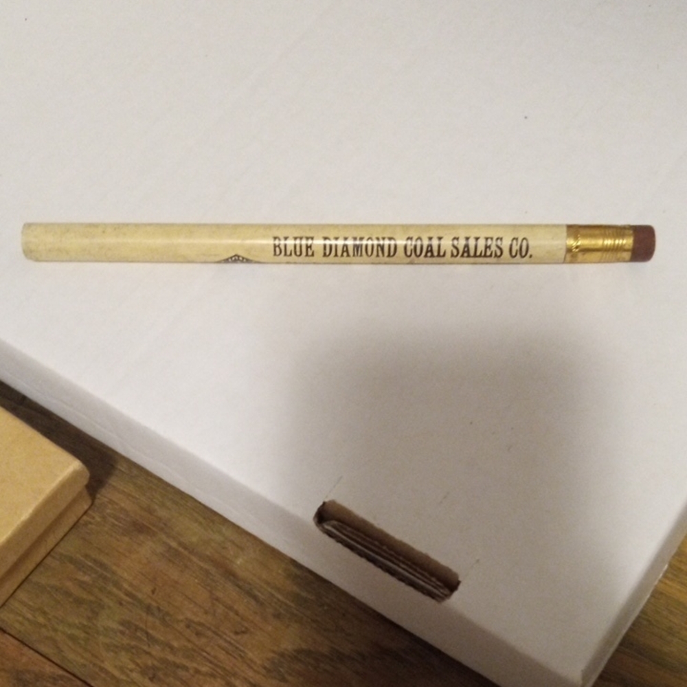 Vintage Large Blue Diamond Coal Sales Co. Pencil